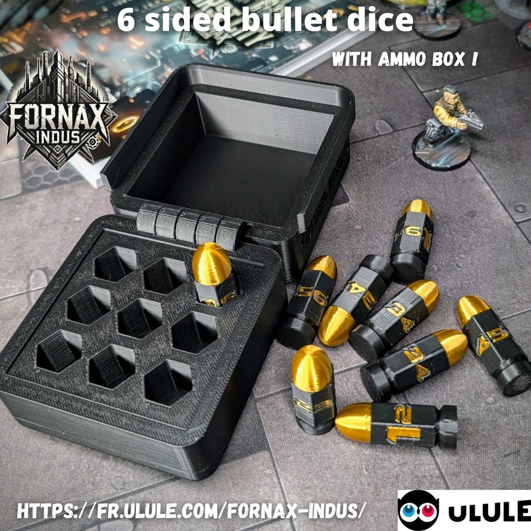 D6 Ammunition Dice (x9 + Storage Box)